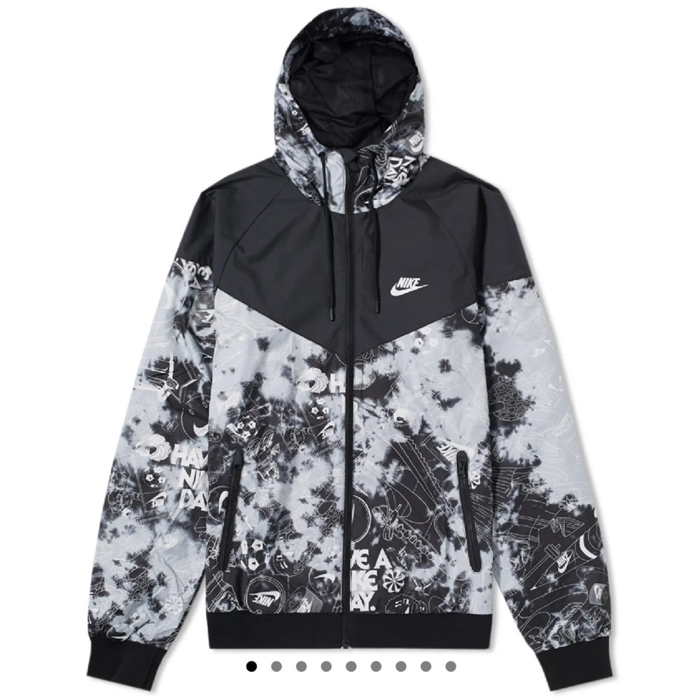 “Have a Nike Day” Men’s Graphic Black and Gray Nike Windbreaker Size Large